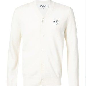 Commes Des Garcon Play White Cardigan